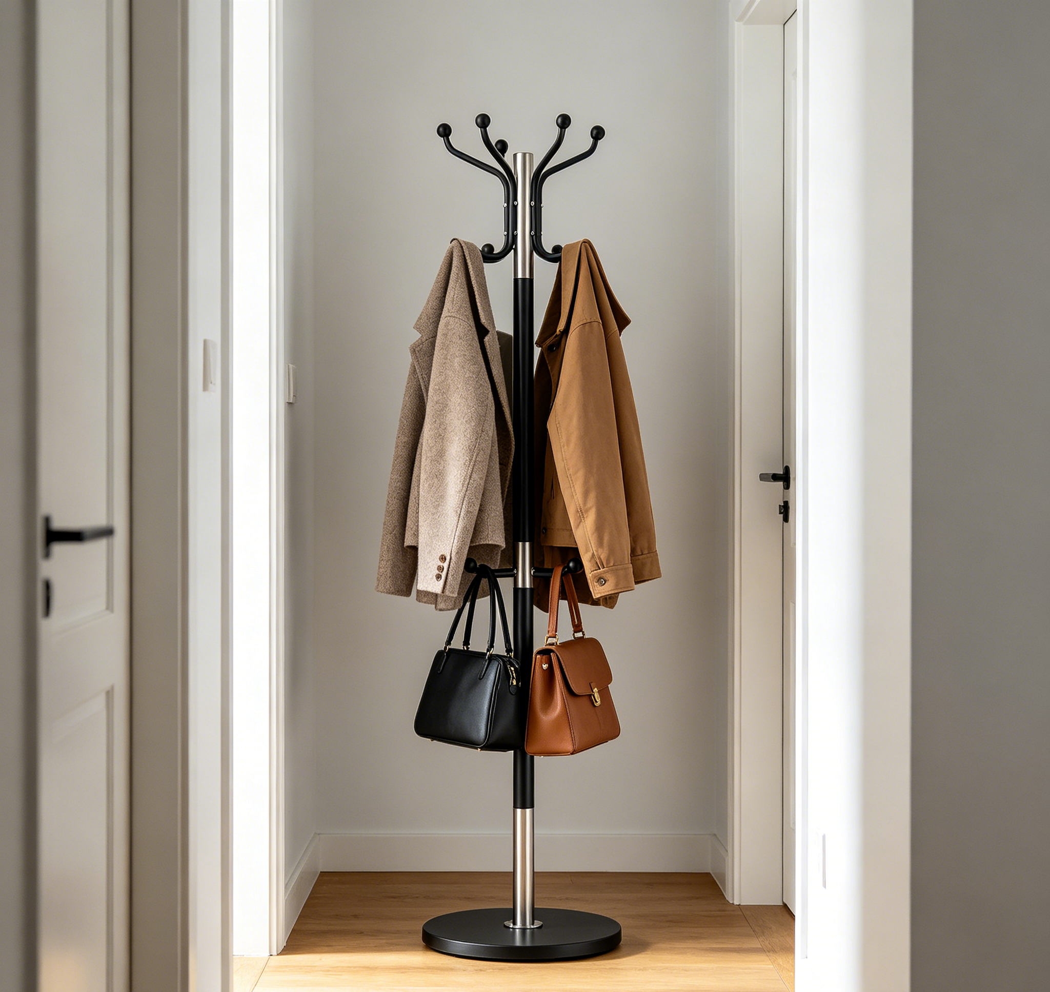 Multi-Hook Coat Rack Stand